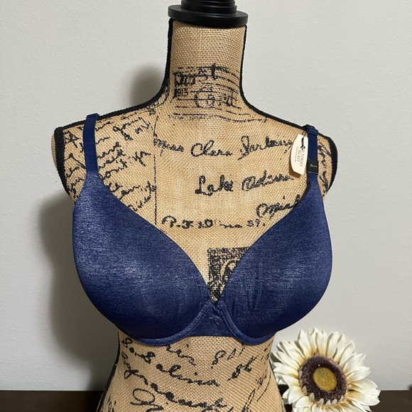 Victoria's Secret Uplift Semi Demi Bra in BLUE ~ 36DD (36E) New! - Picture 1 of 6